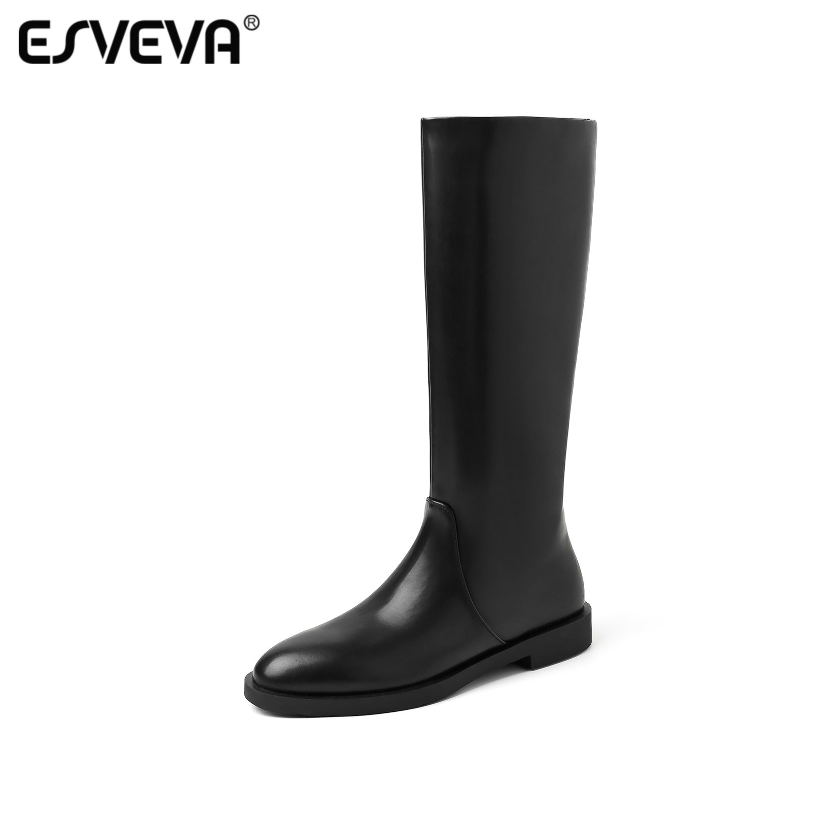 Women'S Fashion Knee High Boots - ESVEVA 2027 Modische Damen-Kniehohe Stiefel, Winterschuhe,