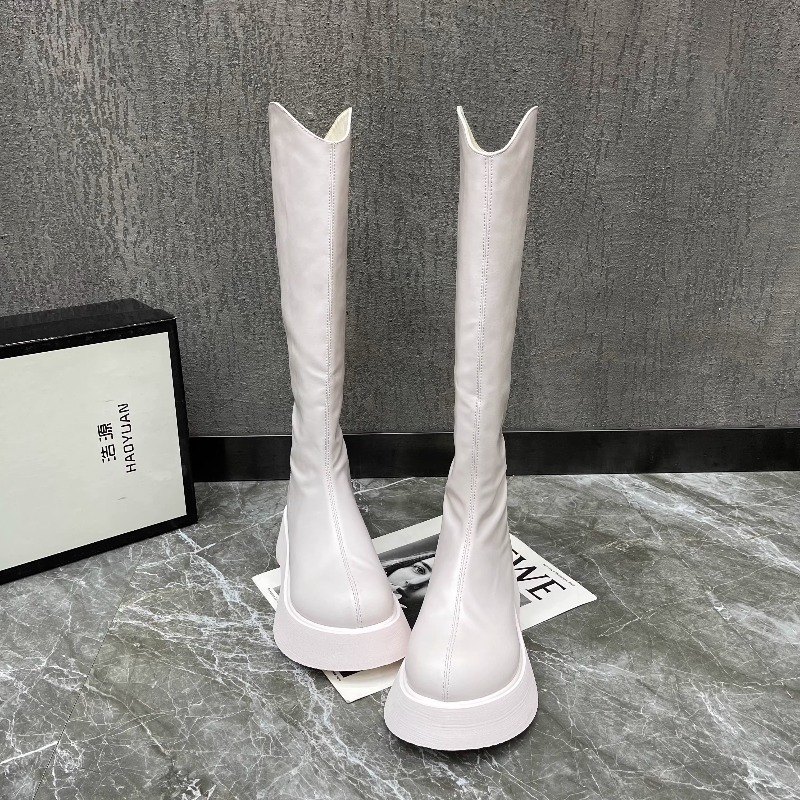 Women'S Fashion Knee High Boots - Neue, einfache, einfarbige, rutschfeste, hohe Stiefel
