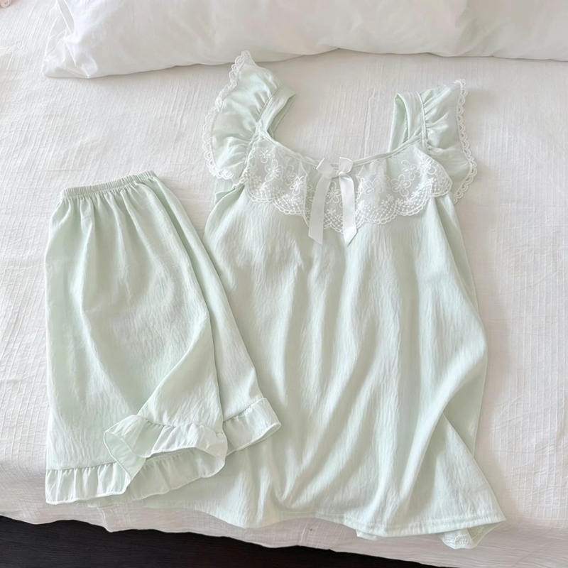 Damen Süßes Niedliches 2-teili – Lace Trim Cami Bewertung und Preis