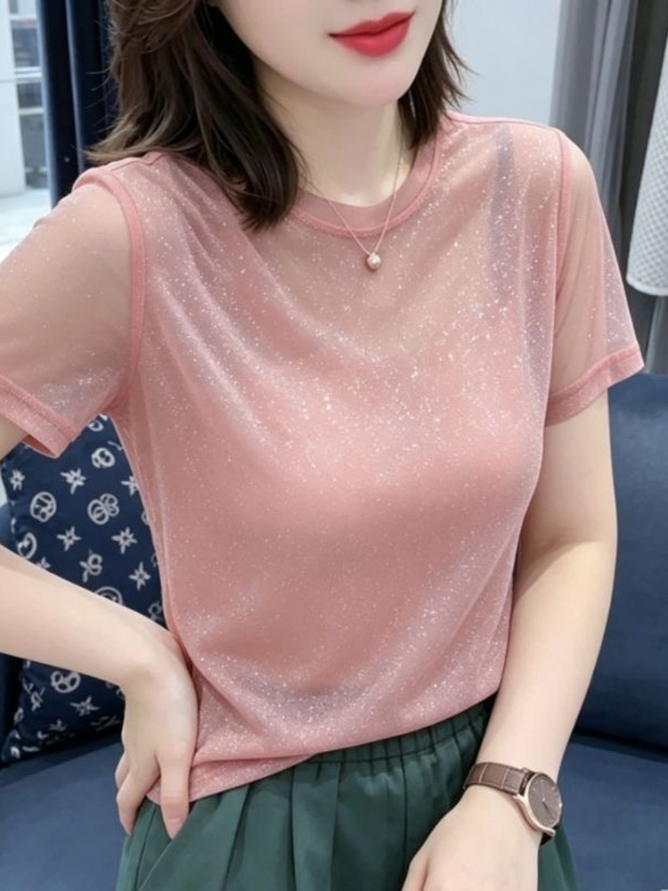 Glänzendes Spitzen-T-Shirt mit – Women Fashion Over The Years Bewertung und Preis