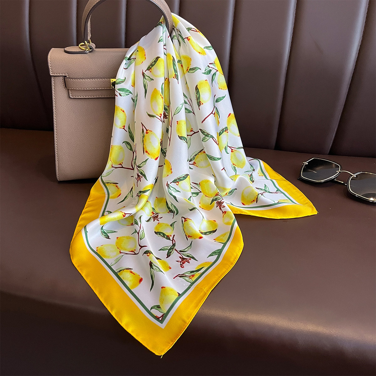 2025 neue Gelbe Zitrone Druck  – Women Fashion Necktie Bewertung und Preis