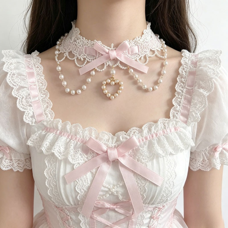 Lolita Perlen Süße Spitzen-Hal – Women Fashion Photoshoot Bewertung und Preis
