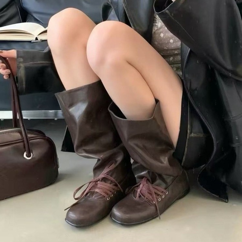 Gerippte Hochschaft-Stiefel fü – Women'S Fashion Knee High Boots Bewertung und Preis