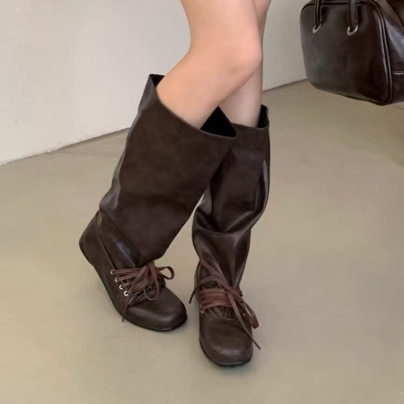 Gerippte Hochschaft-Stiefel fü – Women'S Fashion Knee High Boots Bewertung und Preis